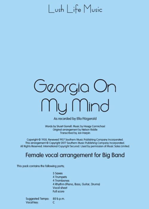 GEORGIA ON MY MIND (Vocal/Big Band)